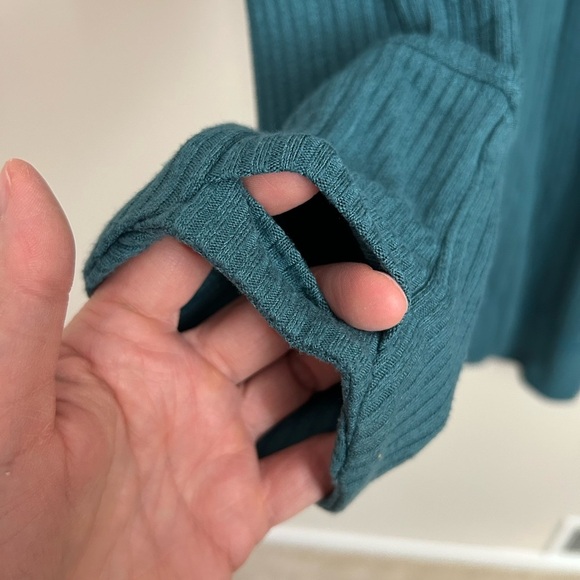 Athleta Teal Green Hooded Cardigan Size Small - Picture 6 of 8